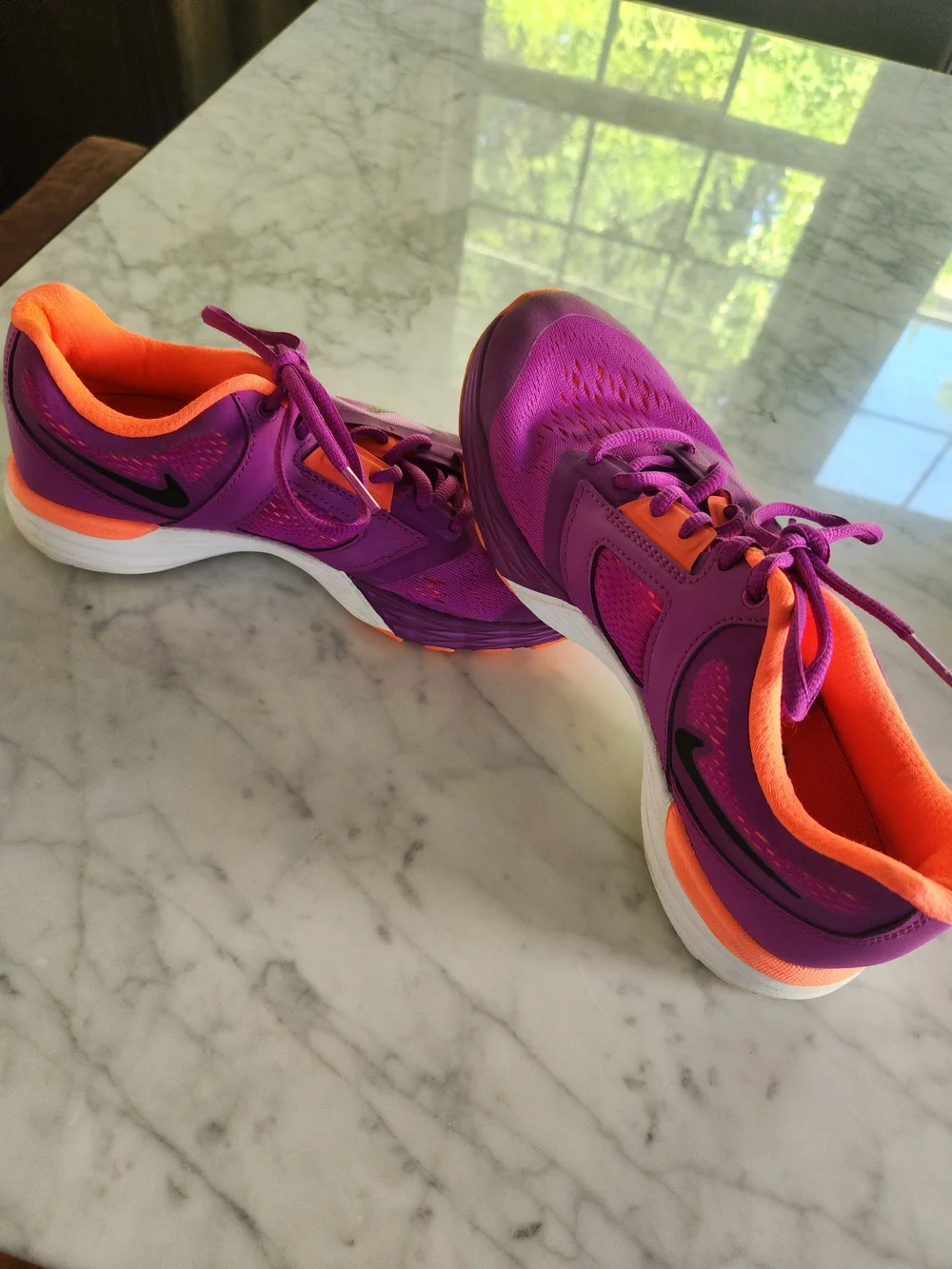 Nike Women's Purple & Orange Running Sneakers, BARELY WORN, LIKE NEW.
